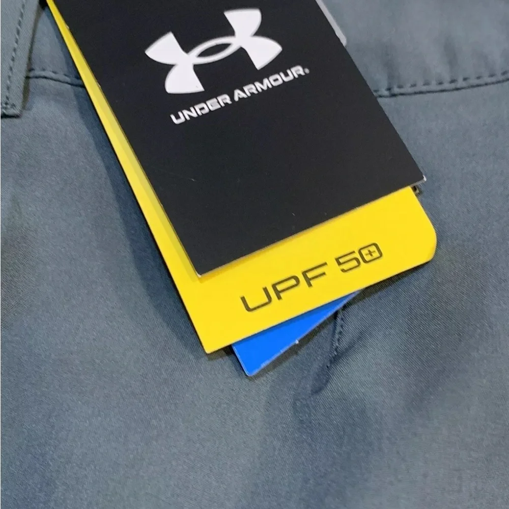 Under Armour Boys Golf Shorts Gray Loose Fit Size 20 NWT - Picture 2 of 5